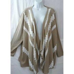 Avenue Womens Cardigan Sweater Beige  22/24